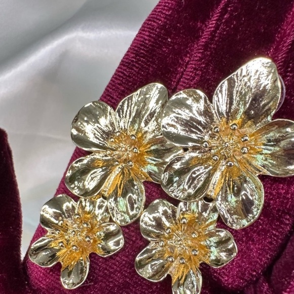 Gold Floral | elegant earrings | jewellery - Picture 6 of 8